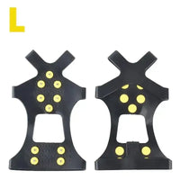 2pcs 10 Steel Studs Crampons Snow Grips Cleats for Ice and Snow Anti-Slip Rubber Traction Cleats Hiking Walking