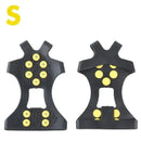2pcs 10 Steel Studs Crampons Snow Grips Cleats for Ice and Snow Anti-Slip Rubber Traction Cleats Hiking Walking