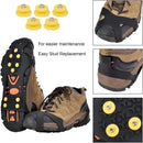 2pcs 10 Steel Studs Crampons Snow Grips Cleats for Ice and Snow Anti-Slip Rubber Traction Cleats Hiking Walking