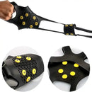 2pcs 10 Steel Studs Crampons Snow Grips Cleats for Ice and Snow Anti-Slip Rubber Traction Cleats Hiking Walking