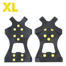 2pcs 10 Steel Studs Crampons Snow Grips Cleats for Ice and Snow Anti-Slip Rubber Traction Cleats Hiking Walking