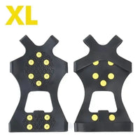 2pcs 10 Steel Studs Crampons Snow Grips Cleats for Ice and Snow Anti-Slip Rubber Traction Cleats Hiking Walking