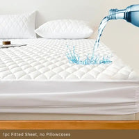 Waterproof Throw Mattress Cover Bed Fitted Sheet Mattress Protector Single/Double/140/160 Muti Size Gray/White