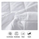 Waterproof Throw Mattress Cover Bed Fitted Sheet Mattress Protector Single/Double/140/160 Muti Size Gray/White
