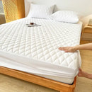Waterproof Throw Mattress Cover Bed Fitted Sheet Mattress Protector Single/Double/140/160 Muti Size Gray/White
