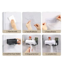 Hair dryer holder installation instructions.