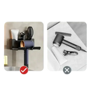 Hair dryer storage comparison.