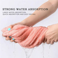Microfiber Hair Towel Wrap for Women Shower Spa Head Wrap Hair Drying Hat Turban Microfiber Terry Dry Absorbent Quick