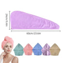 Microfiber Hair Towel Wrap for Women Shower Spa Head Wrap Hair Drying Hat Turban Microfiber Terry Dry Absorbent Quick