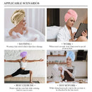 Microfiber Hair Towel Wrap for Women Shower Spa Head Wrap Hair Drying Hat Turban Microfiber Terry Dry Absorbent Quick