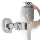 Chrome shower head holder.