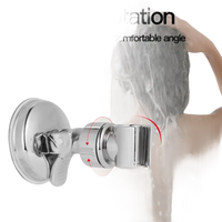 Chrome shower head holder.