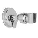 Chrome shower head holder with suction cup.