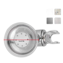 Chrome shower head holder.