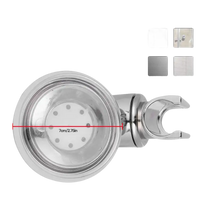 Chrome shower head holder.