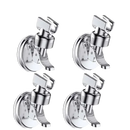 Trendy chrome shower head holders on adjustable shower rack with vacuum suction cup