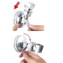 Trendy Chrome Shower Head Holder with Adjustable Shower Rack and Vacuum Suction Cup