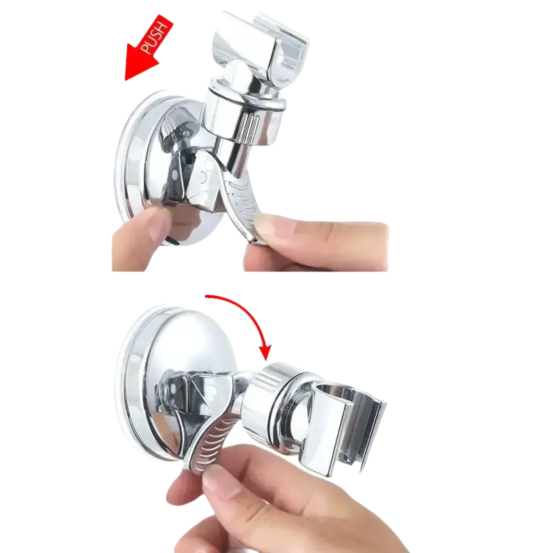 Handheld Shower Head's Happy Home Adjustable Shower Rack Vacuum Suction Cup
