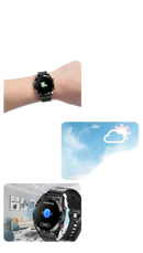 Smartwatch features advertisement.