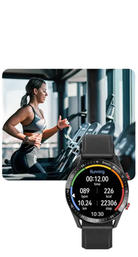 Smartwatch with fitness tracking.