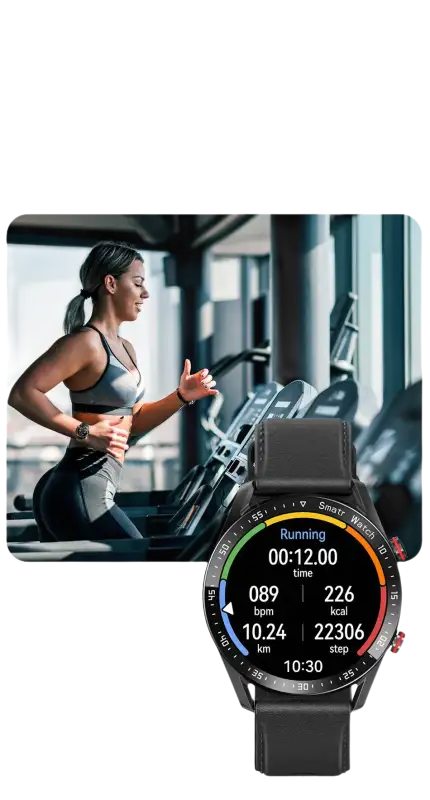 Smartwatch with fitness tracking.