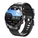 Black smartwatch with fitness tracking features.