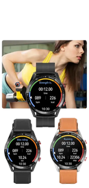 Smartwatches displaying exercise data.