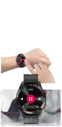 Smartwatch with music control interface.
