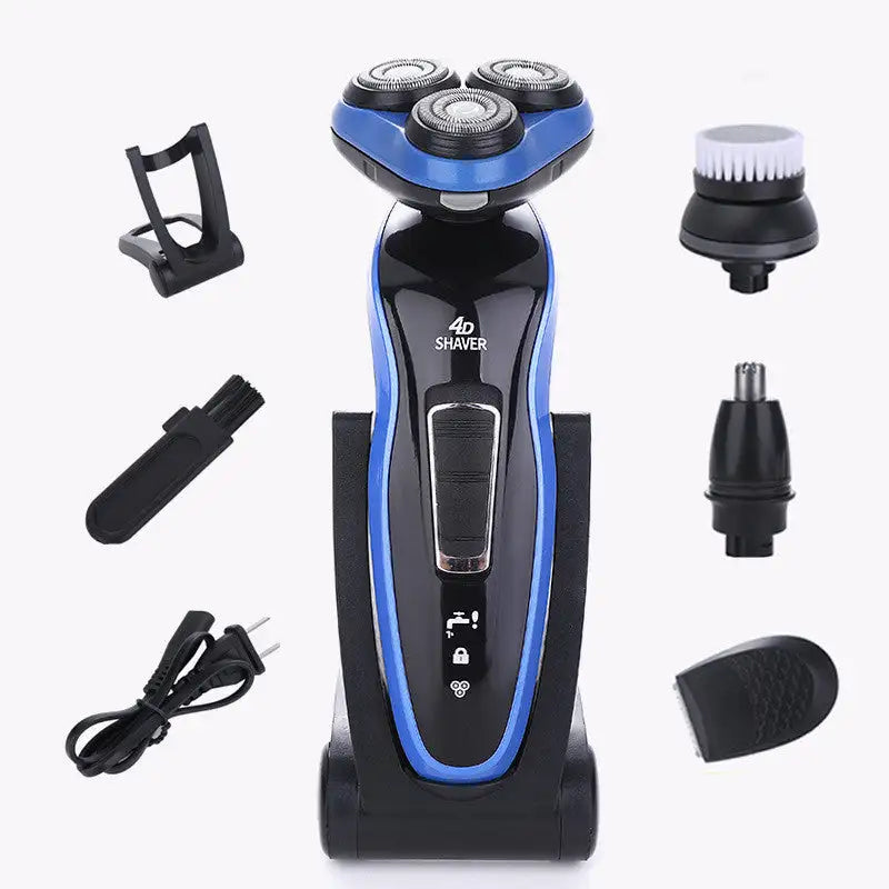 Handsome Blue Electric Shaver and Beard Trimmer Kit