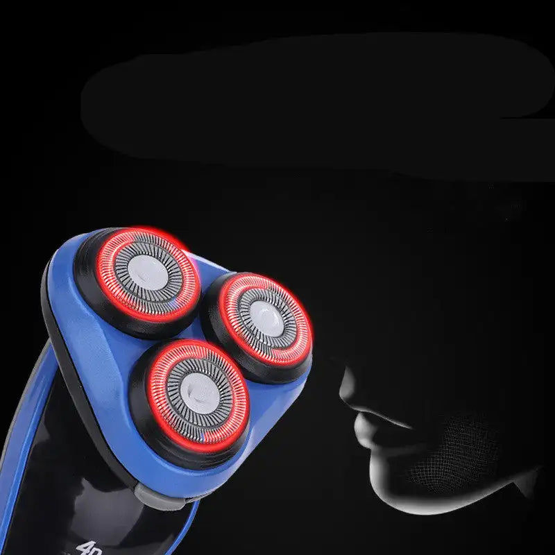 Handsome Blue Electric Shaver and Beard Trimmer Kit