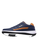 Blue and brown anti-skid shoe.