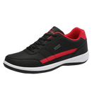 Black and red athletic shoe.