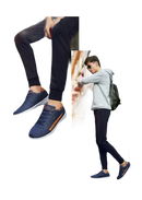 Men’s blue casual sneakers.