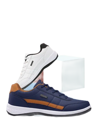 Two pairs of casual sneakers.