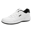 White leather casual shoe.