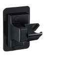 Black shower head holder.