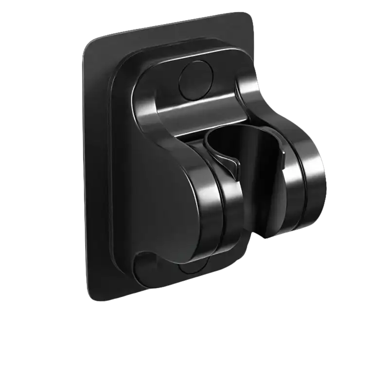 Black shower head holder.
