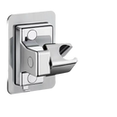 Chrome shower head holder.