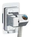 Chrome shower head holder.