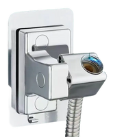 Chrome shower head holder.