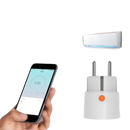 Smart plug with power consumption display.