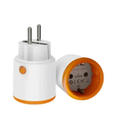 White and orange smart plug adapter.