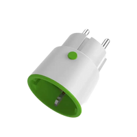 White and green smart plug adapter.