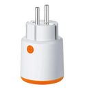 White and orange smart plug.