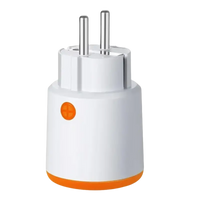 White and orange smart plug.