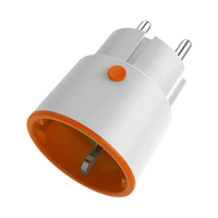 White and orange electrical plug adapter.