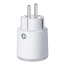 White smart plug with two prongs.