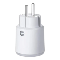 White smart plug with two prongs.