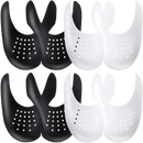 Black and white shoe shields.
