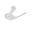 White perforated shoe shield.